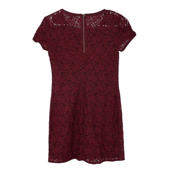 ARITZIA TALULA Belgravia Lace Bordeaux Burgundy Summer Spring Mini Dress sz XS - Picture 5 of 7
